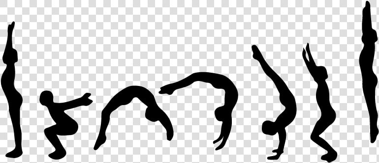 Tumbling Handspring Gymnastics Cartwheel Flip   Gymnastics Silhouette Back Handspring  HD Png DownloadTransparent PNG