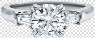 Classic   Harry Winston Baguette Engagement Ring  HD Png DownloadTransparent PNG