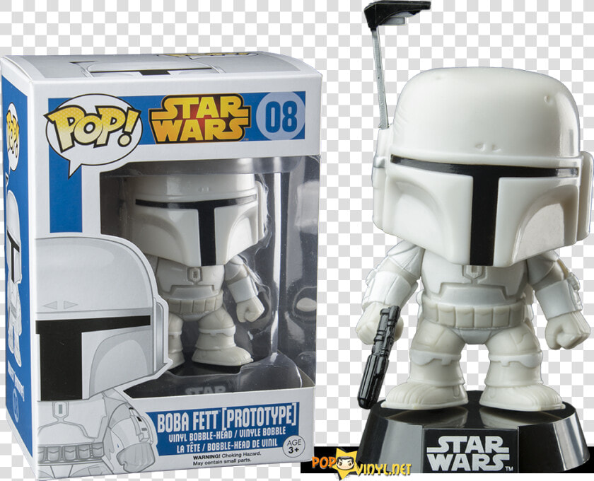 Funko Pop White Boba Fett  HD Png DownloadTransparent PNG