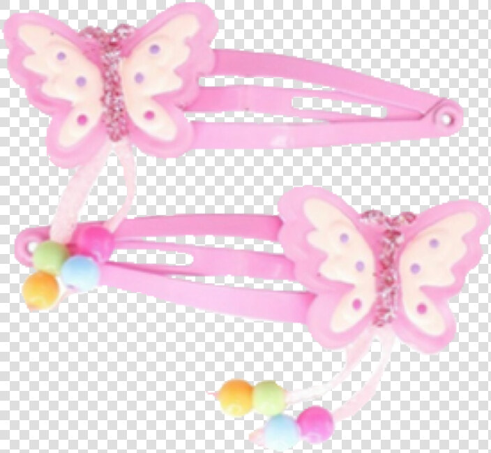  hairclips  clips  pink  barrette  cute  aesthetic   Butterfly  HD Png DownloadTransparent PNG