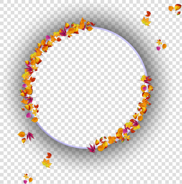  border  line  circle  round  circleframe  frame  borderline   Circle Fall Leaf Border  HD Png DownloadTransparent PNG