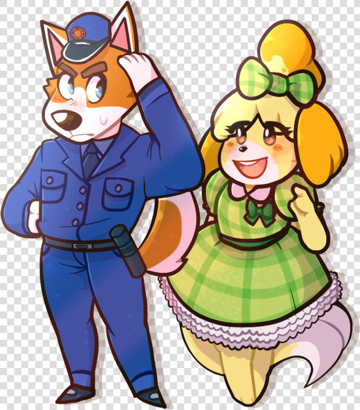 Acnl Isabelle And Copper Clipart   Png Download   Cartoon  Transparent PngTransparent PNG