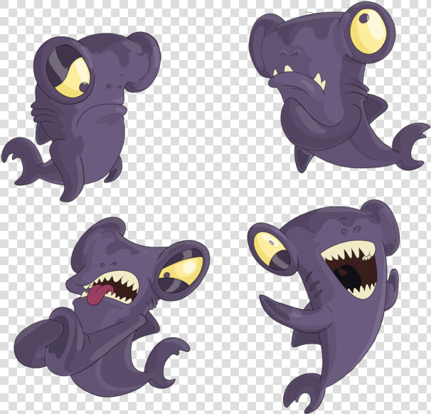 Hammer Shark Character Creation Vector Cartoon Toon   Cartoon  HD Png DownloadTransparent PNG