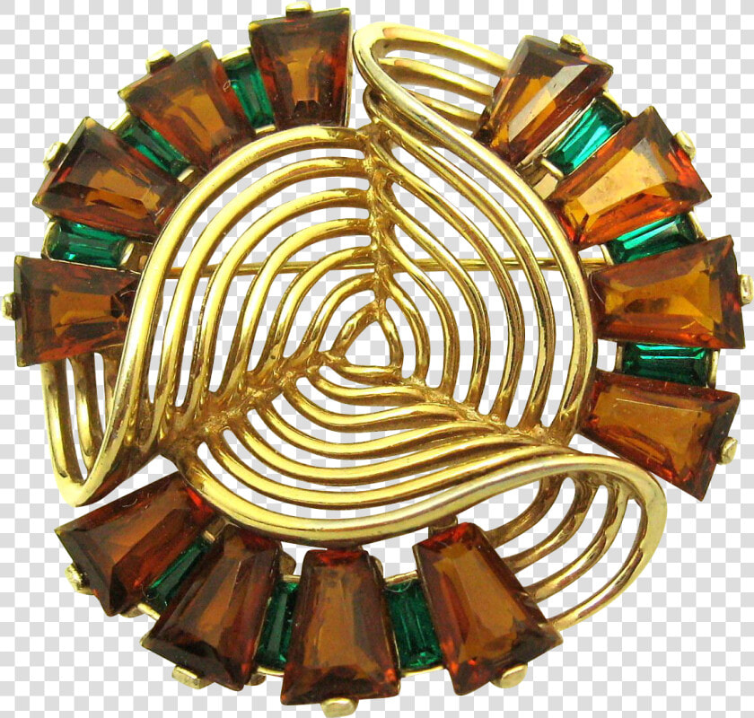 Vintage Mb Boucher 1940s Dimensional Gold Scroll Ribbon   Wood  HD Png DownloadTransparent PNG