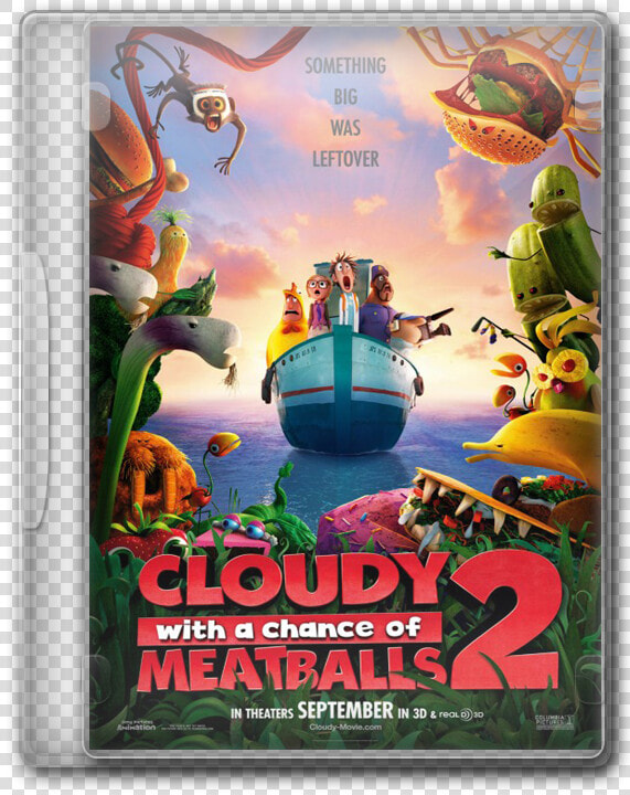 Cloudy With A Chance Of Meatballs   Cloudy With A Chance Of Meatballs 2 Poster 2013  HD Png DownloadTransparent PNG