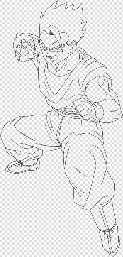 Mystic Gohan Coloring Pages   Adult Gohan Coloring Pages  HD Png DownloadTransparent PNG