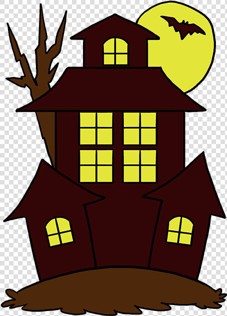How To Draw Haunted House   Haunted House Drawing Easy  HD Png DownloadTransparent PNG