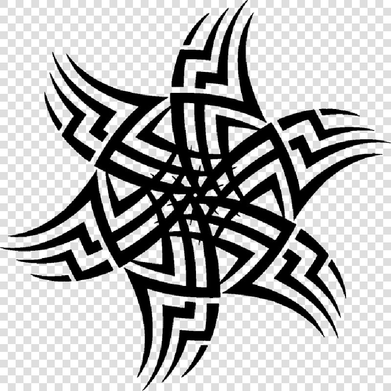 Stylized  Star  Pattern  Circle  Art  Wavy   Circle Tribal Patterns Png  Transparent PngTransparent PNG