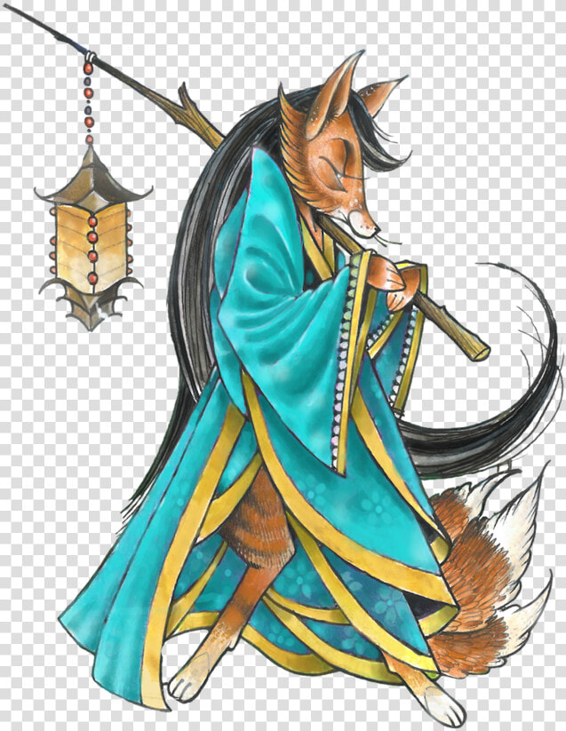 Kitsune fox Copy   Illustration  HD Png DownloadTransparent PNG