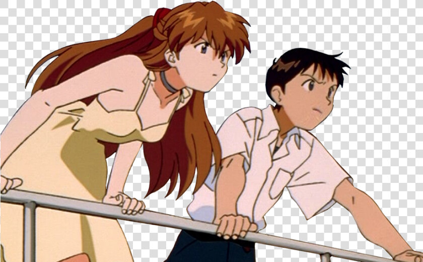 Gogopri Asuka Langley Soryu Shinji Ikari Neon Genesis   Cartoon  HD Png DownloadTransparent PNG