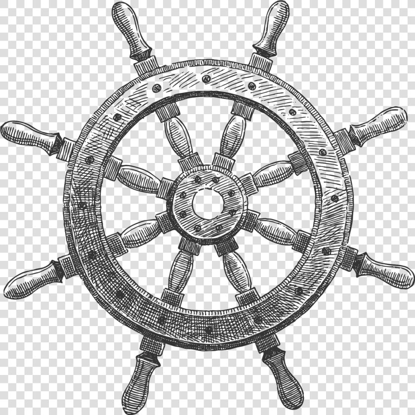 Ship Wheel Png Transparent   Ship Steering Wheel Drawing  Png DownloadTransparent PNG