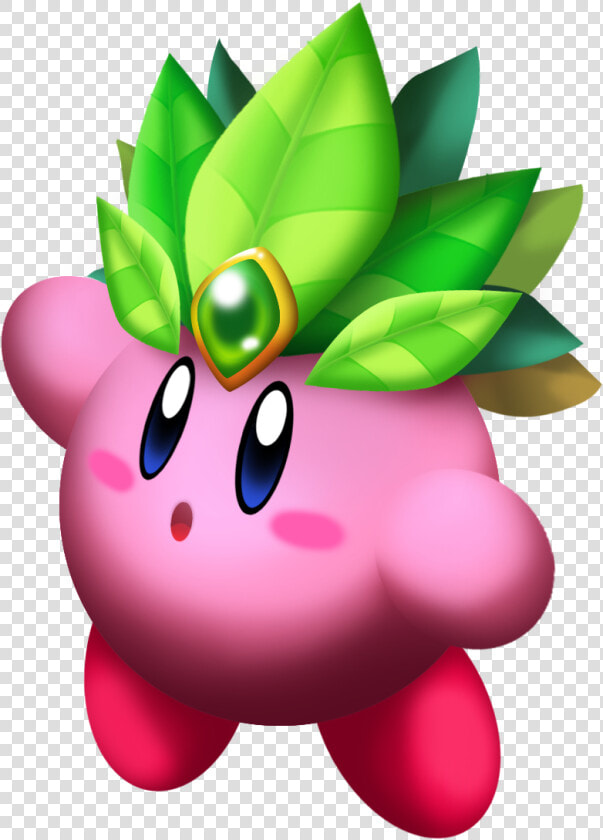 Leaf Kirby   Kirby Leaf Hat  HD Png DownloadTransparent PNG