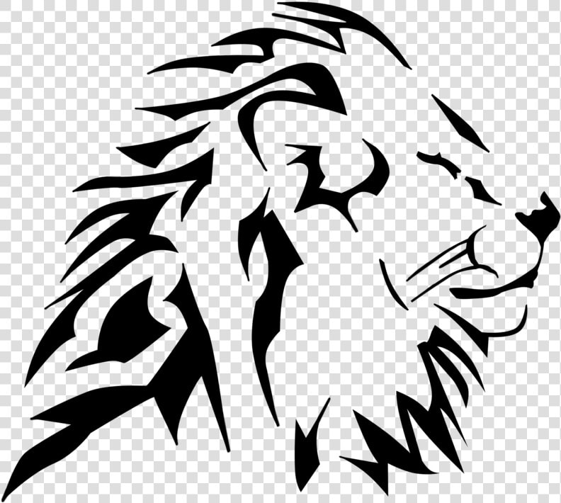 Lion Tribal By Customstyle By Dracos007 On Clipart   Lion Head Vector Png Transparent  Png DownloadTransparent PNG