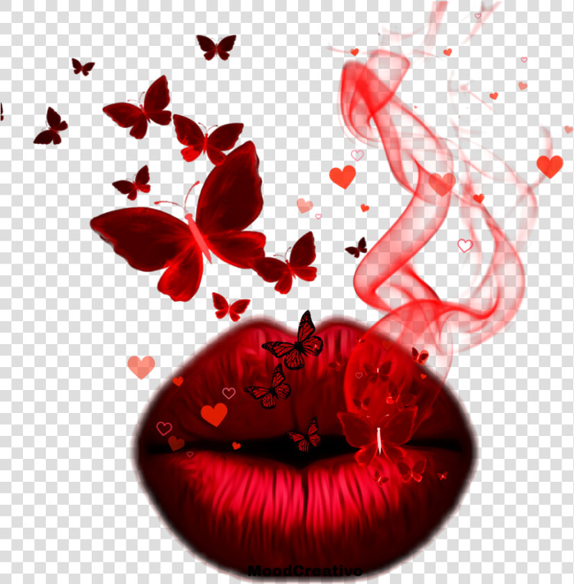  lips  red  smoke  butterflies  freetoedit   Smoke  HD Png DownloadTransparent PNG