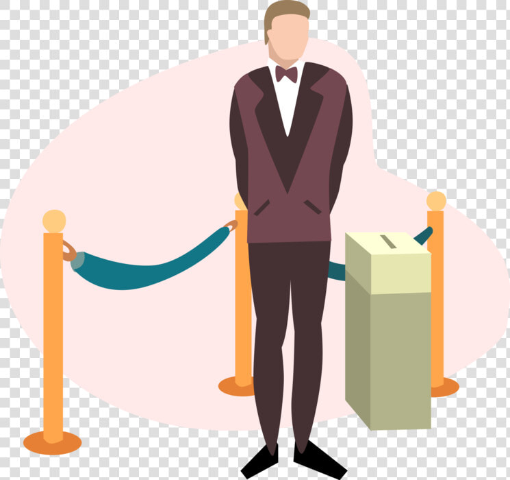 Vector Illustration Of Theater Or Theatre Usher Collects   Person Collecting Tickets  HD Png DownloadTransparent PNG