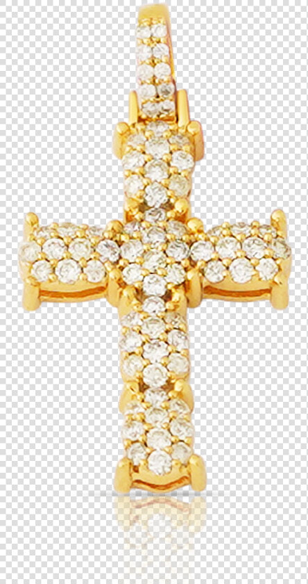 10k Yellow Gold Small Cross Pendant   Karma Oorbellen Kruisje  HD Png DownloadTransparent PNG