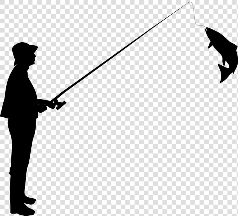 Fishing  Fish  Fisherman  Silhouette  Man  Outdoor   Silhouette Man Fishing  HD Png DownloadTransparent PNG