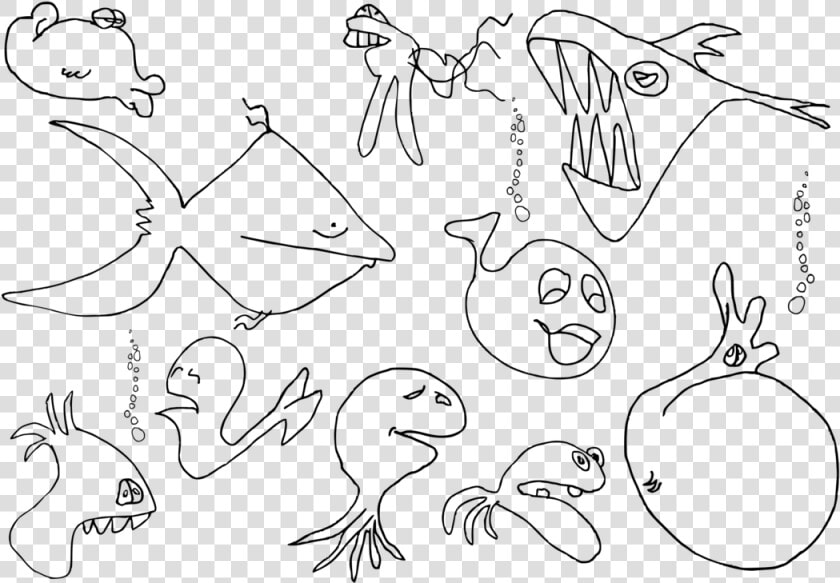 Emotion art text   Ikan Di Laut Kartun  HD Png DownloadTransparent PNG