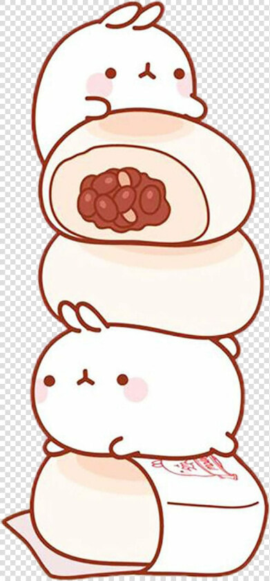  molang  food  comida  kawaii  cute   Cute Molang Food  HD Png DownloadTransparent PNG