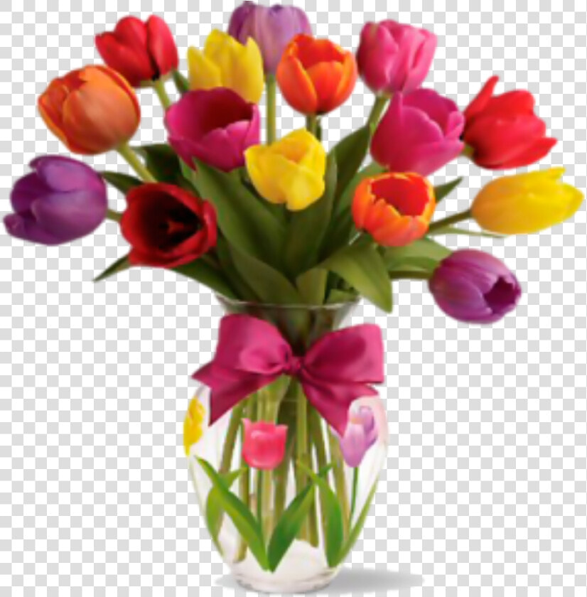  vase  tulips  flowers  stickers   Tulips In A Vase  HD Png DownloadTransparent PNG