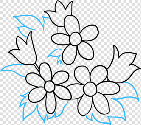How To Draw Flower Bouquet   Flower Bouquets Easy For Drawing  HD Png DownloadTransparent PNG