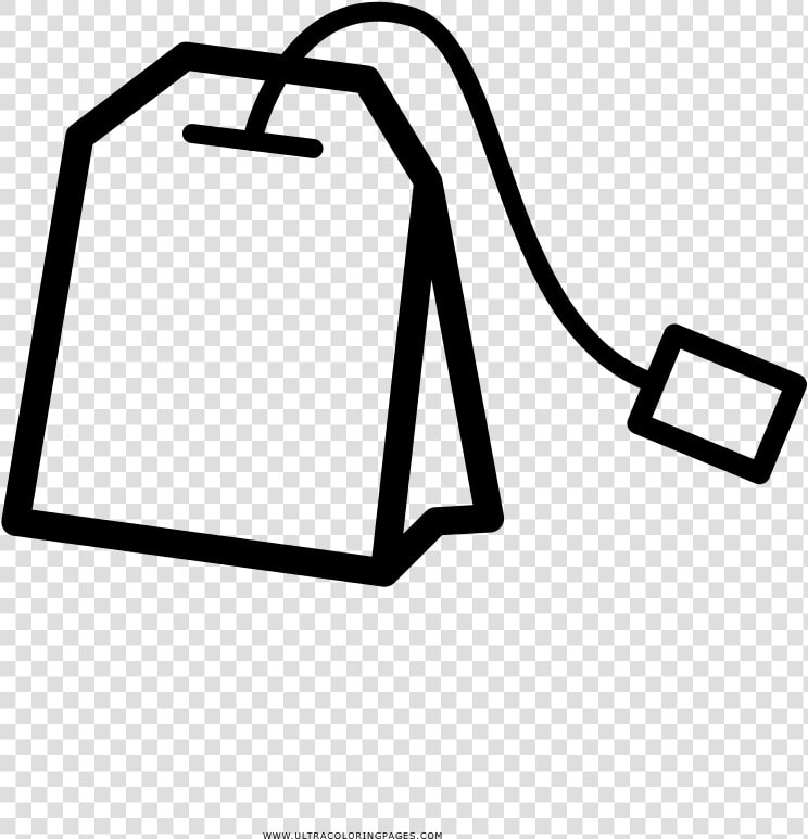 Tea Bag Coloring Page   Bolsa De Té Para Colorear  HD Png DownloadTransparent PNG
