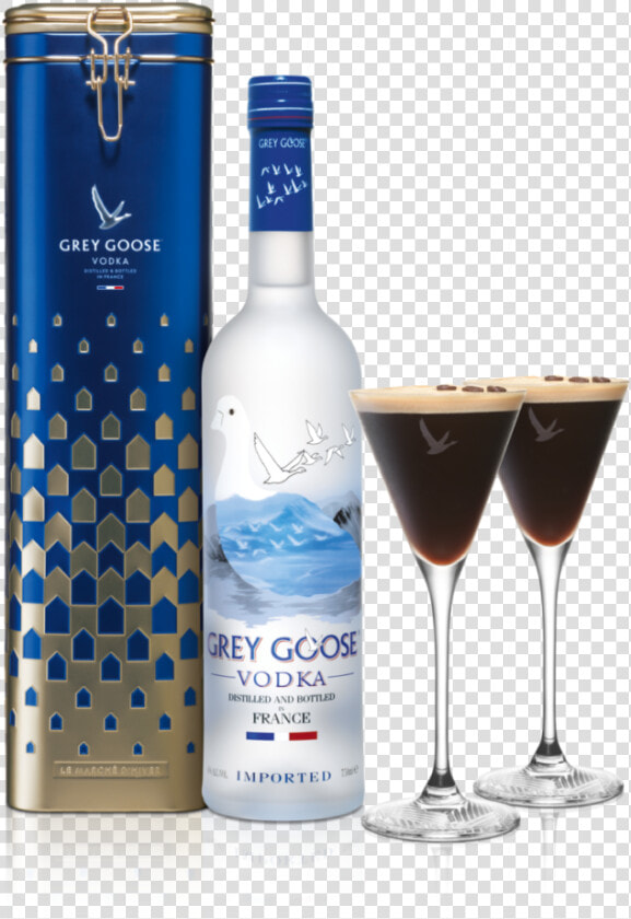 Grey Goose Holiday Tin And Espresso Martini   Liqueur  HD Png DownloadTransparent PNG