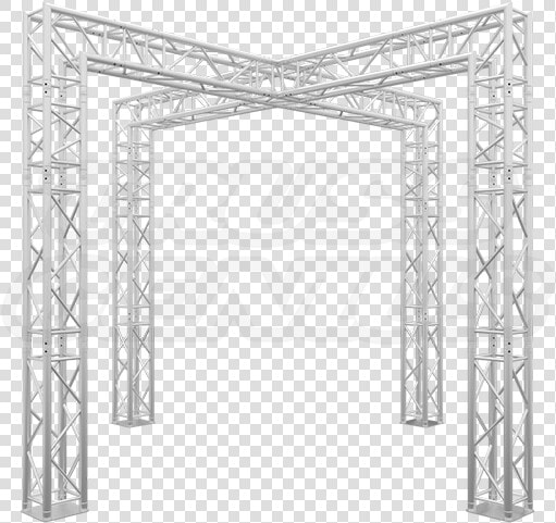 10 foot Crossover Truss Trade Show Booth   Lighting Stage Truss Designs  HD Png DownloadTransparent PNG