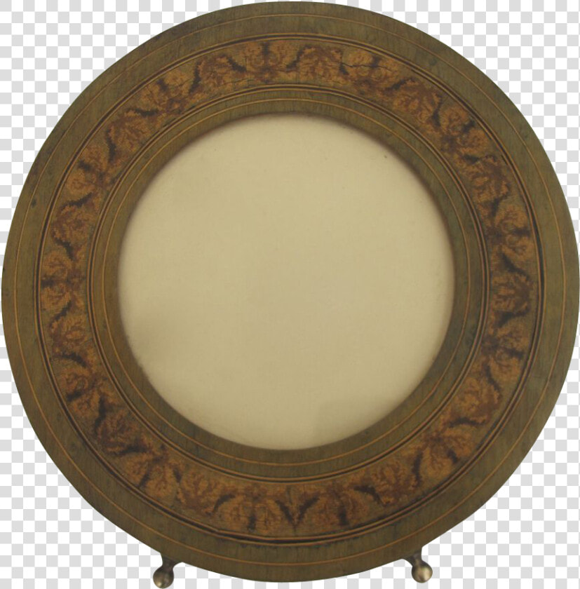 Vintage Olive Wood Round Inlaid Frame From Blacktulip  HD Png DownloadTransparent PNG