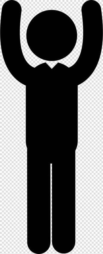 Man Silhouette With Raised Arms   Raised Arm Silhouette Icon  HD Png DownloadTransparent PNG