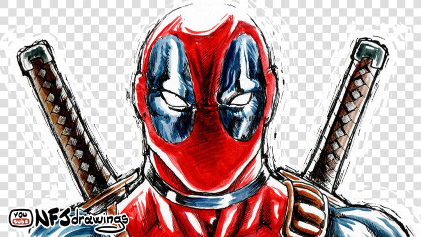 Deadpool Speed Drawing Video In Description  HD Png DownloadTransparent PNG