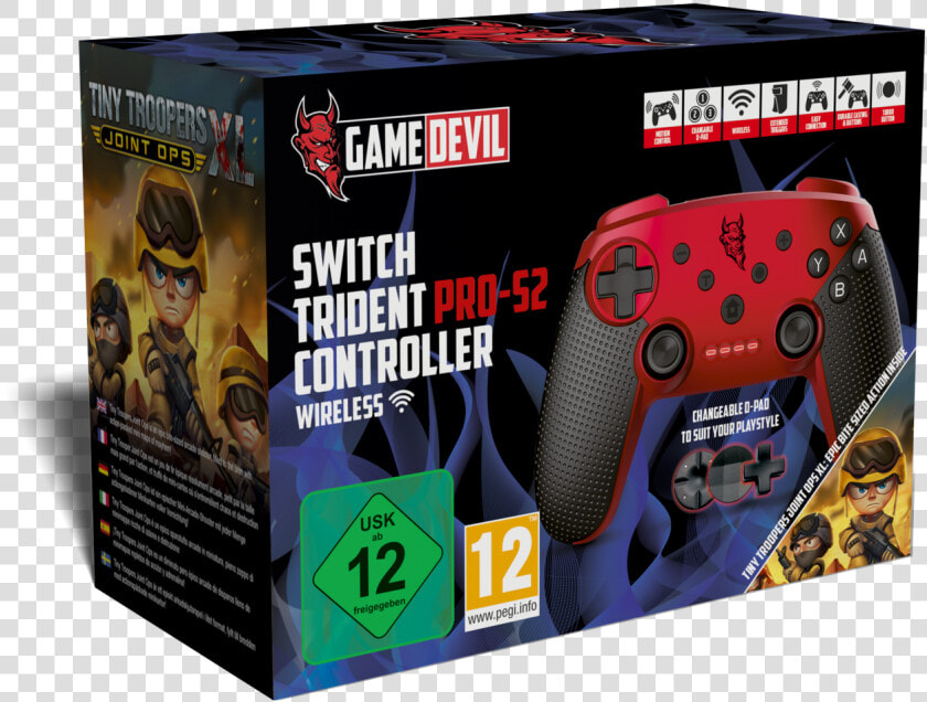 Game Devil Switch Trident Pro s2 Wireless Controller   Nintendo Switch Red Trident Pro S2 Wireless Controller  HD Png DownloadTransparent PNG