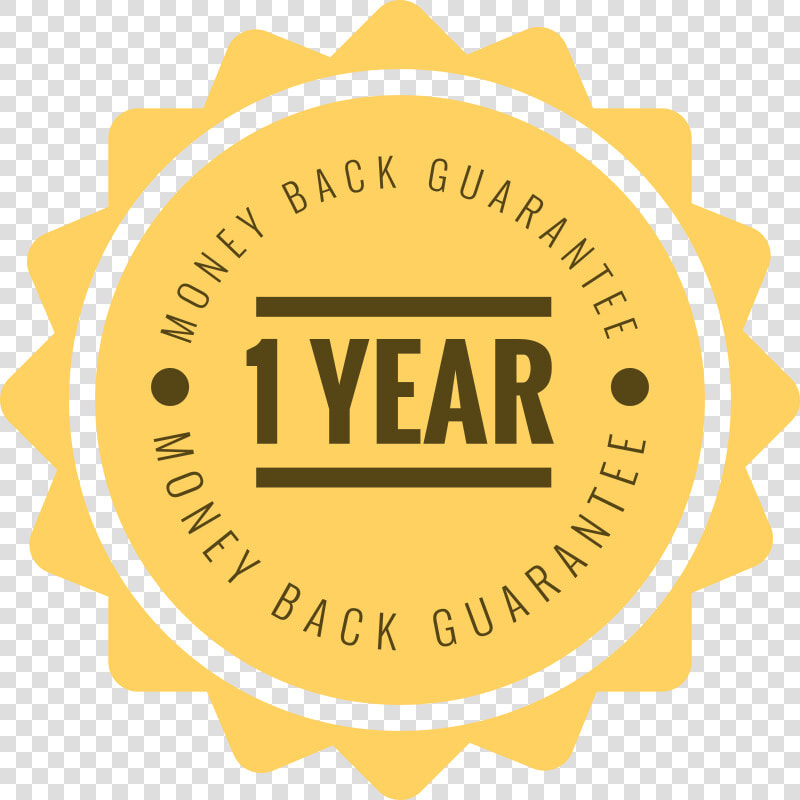 Transparent Money Back Guarantee Png   1 Year Money Back Guarantee  Png DownloadTransparent PNG