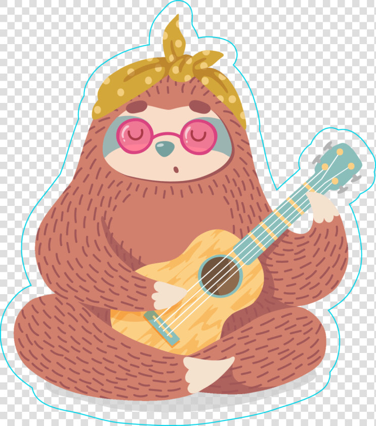 Transparent Hang Loose Png   Cute Sloth Backgrounds  Png DownloadTransparent PNG