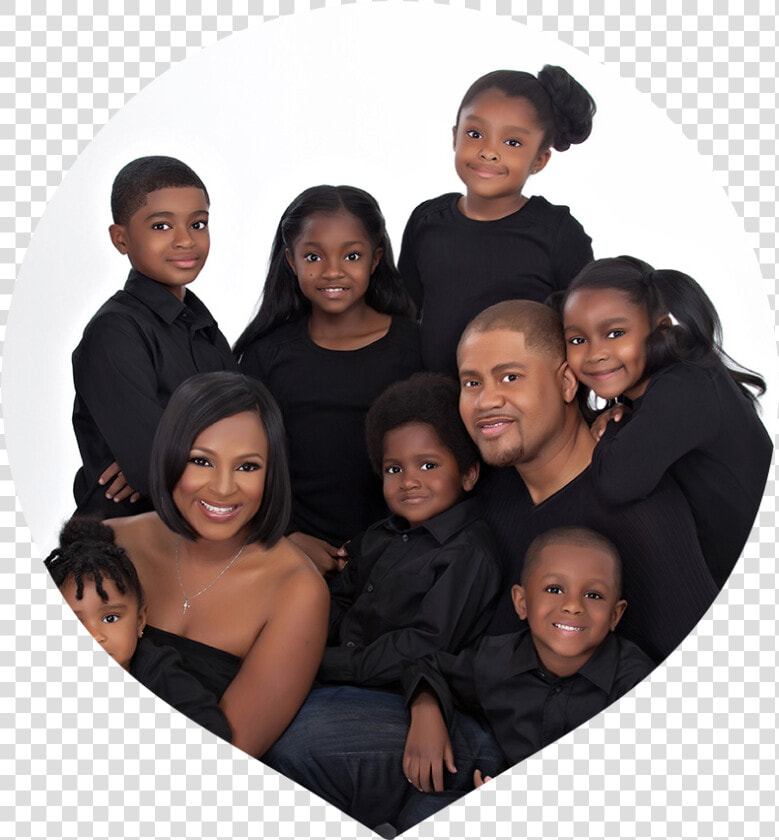 African American Family Parent Marriage Black Is Beautiful   Black Family Of 7  HD Png DownloadTransparent PNG