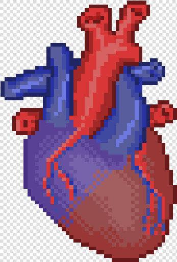 Pixels Drawing Realistic   Real Heart Pixel Art  HD Png DownloadTransparent PNG