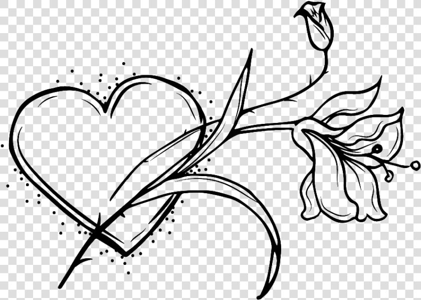 Black And White Hand Painted Simple Love Vector   Black Love Vector Png  Transparent PngTransparent PNG