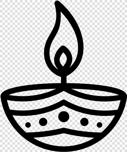 Diya Clipart Png   Diya Images Black And White  Transparent PngTransparent PNG