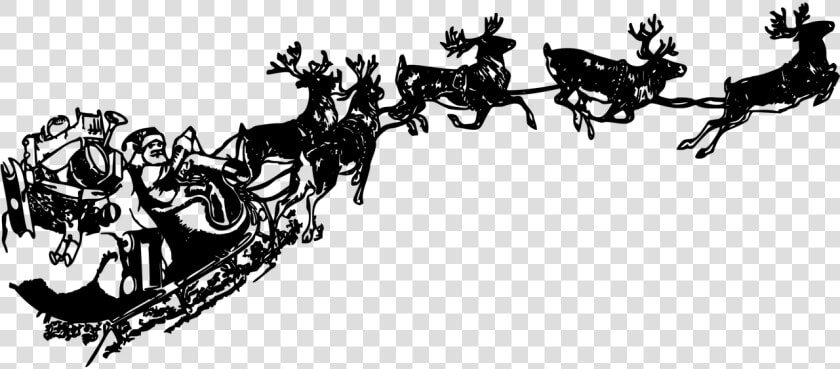 Vintage Santa Claus Sleigh   Santa Claus Sleigh Transparent  HD Png DownloadTransparent PNG
