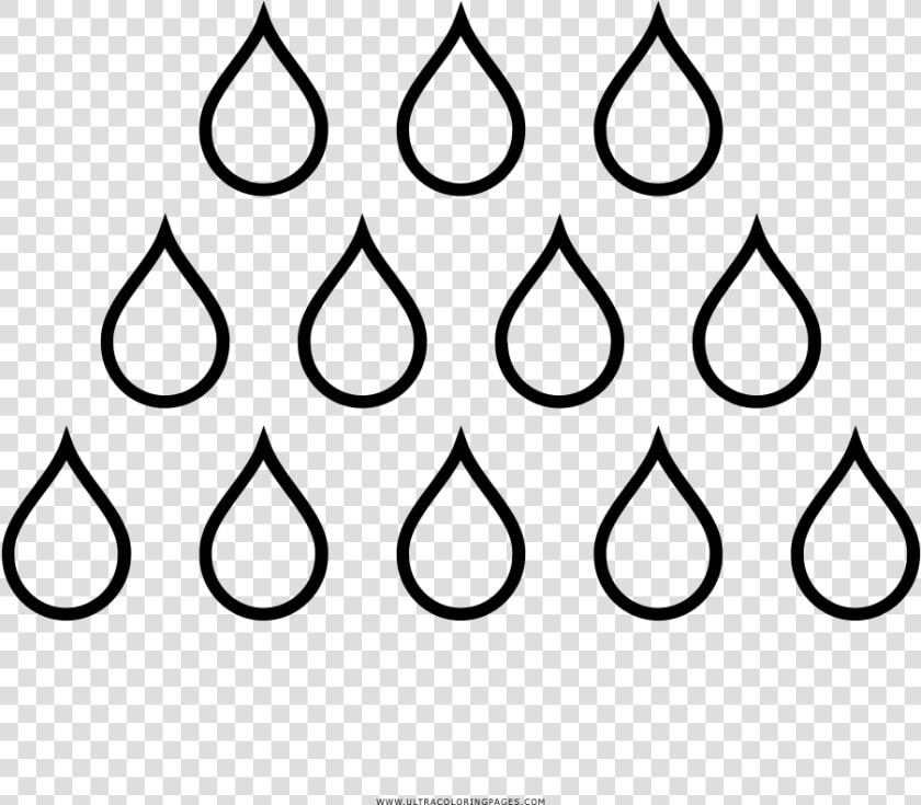Gotas Página Para Colorear   Line Art  HD Png DownloadTransparent PNG