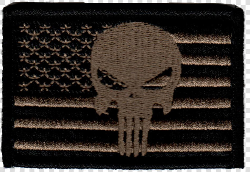 Tactical Punisher Skull Flag Coyote black Patch   Emblem  HD Png DownloadTransparent PNG