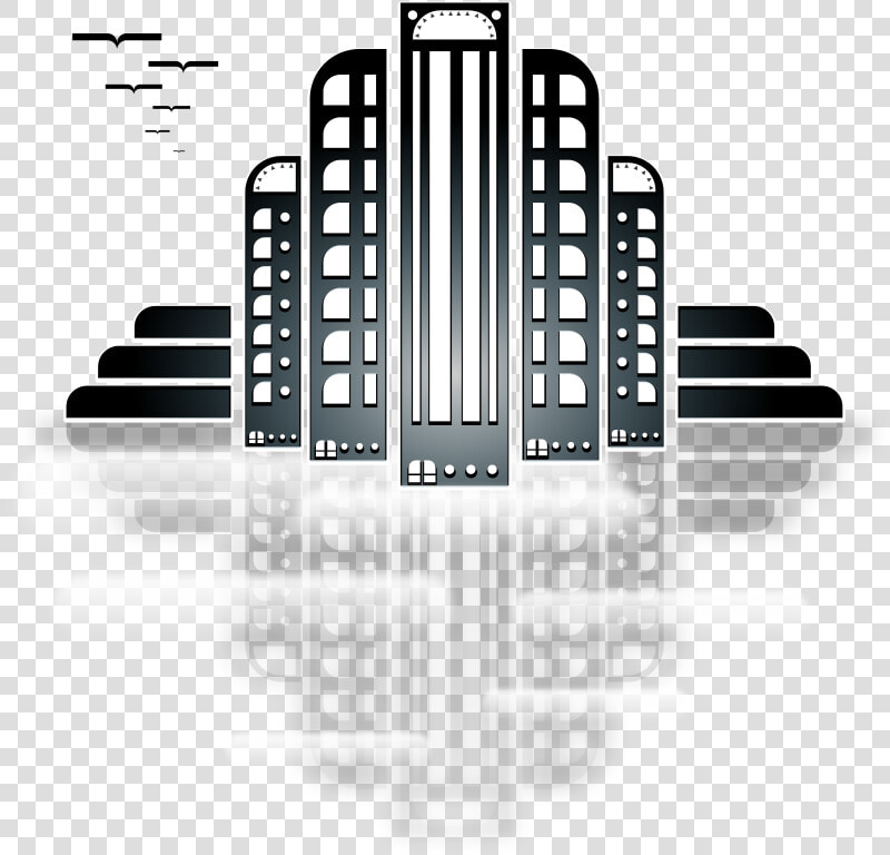 City Art Deco Vector Image   Art Deco Building Clipart  HD Png DownloadTransparent PNG