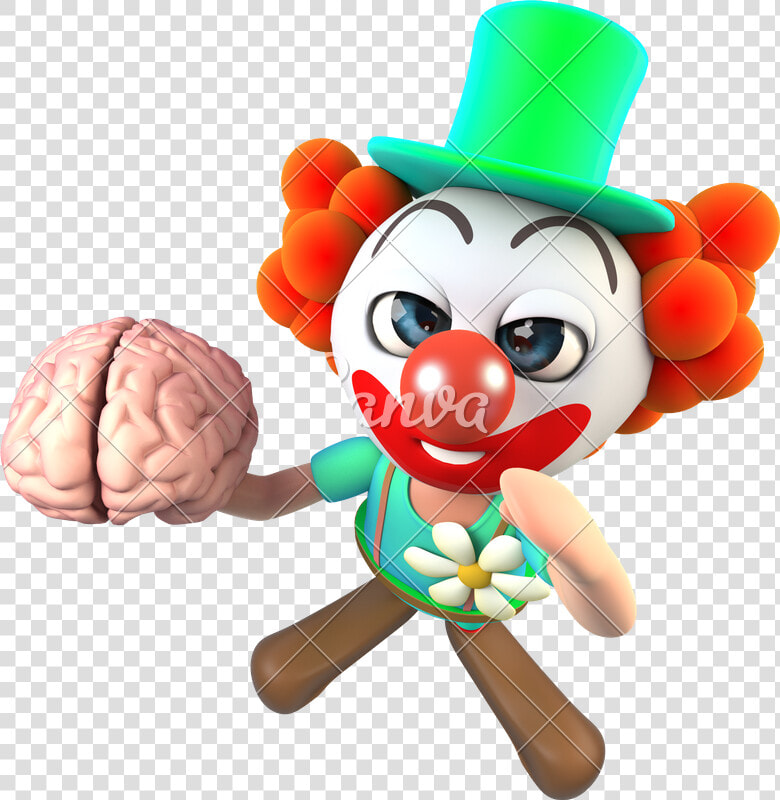 Cartoon Brain Png Transparent Background   Clown Brain  Png DownloadTransparent PNG
