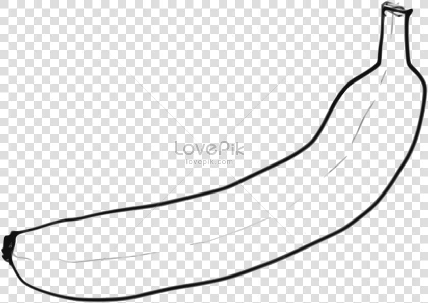 Single Line Art Bananas   Sketch  HD Png DownloadTransparent PNG