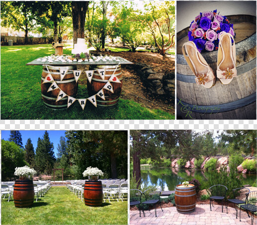 Wine Barrel Stands For Rent Bend  Oregon   Backyard  HD Png DownloadTransparent PNG