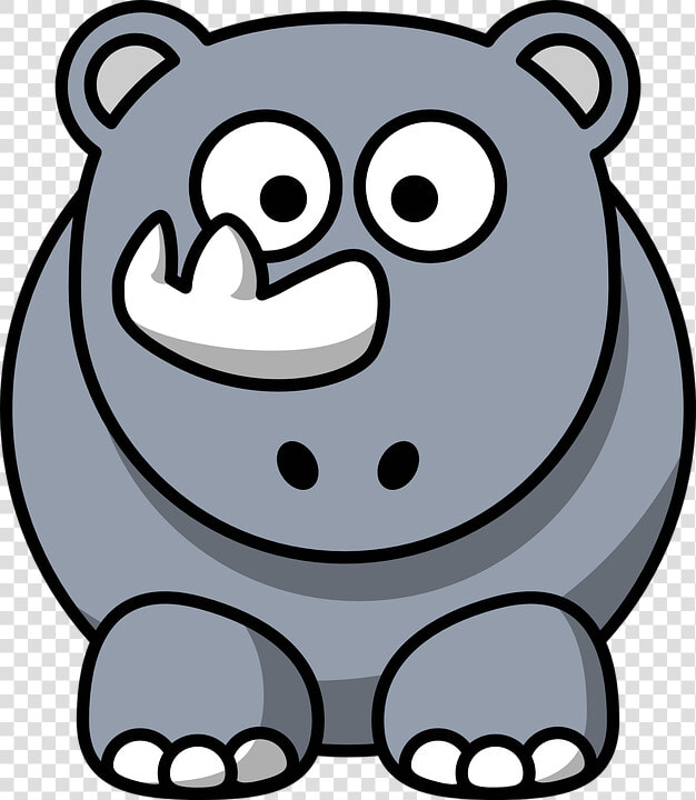 Studiofibonacci Cartoon Rhino Svg Clip Arts   Cartoon Rhino Clipart  HD Png DownloadTransparent PNG