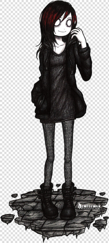 Drawn Emo Full Body   Emo Girl Art  HD Png DownloadTransparent PNG