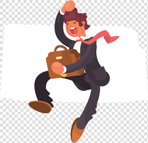 A Jumping Businessman In Front Of An Outline Of Kansas   Business  HD Png DownloadTransparent PNG