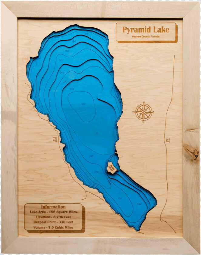 Pyramid Lake 3d Map   Pyramid Lake Outline  HD Png DownloadTransparent PNG
