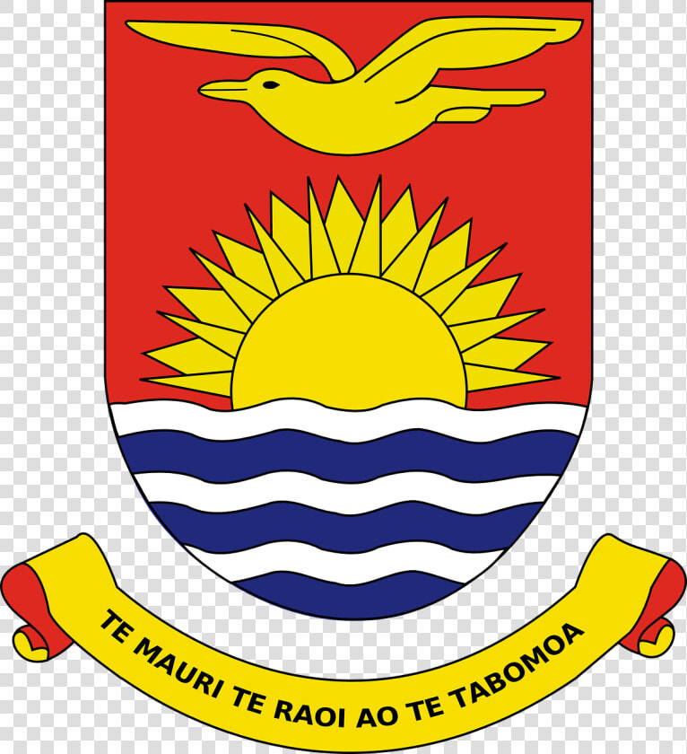 Water  Sun  Ribbon  Bird  Flying  Coat  Arms  Kiribati   Kiribati Coat Of Arms  HD Png DownloadTransparent PNG